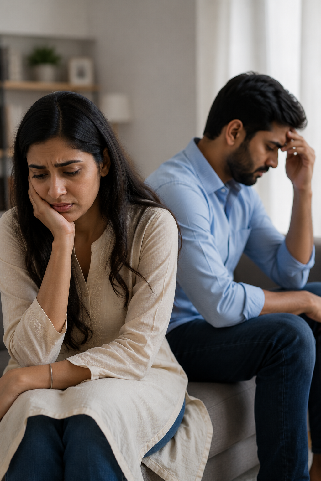 Couple discussing separation